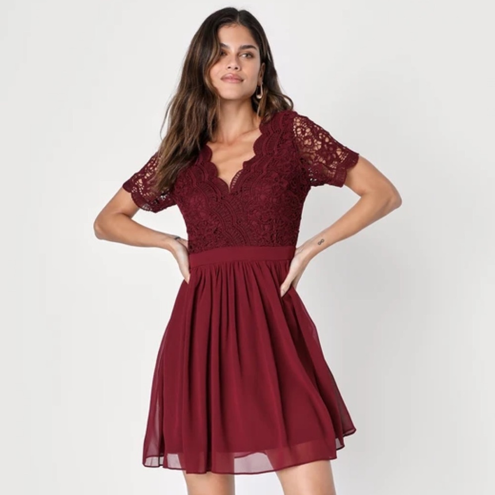 NWT Lulu’s lacy skater dress